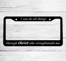 Jesus Christian Religious Car License Plate Frame Plastic God Bless Christ New