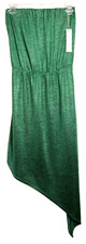 Drew Emerald Green Strapless Shiny Tina Asymmetrical Dress Size XS NWT