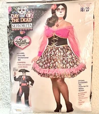 Forum Novelties~Day Of The Dead Senorita Halloween Costume~Wms Plus(Up to 18/22)