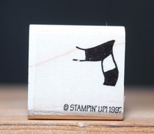 Checkered Corner Accent Border Stampin' Up Wood Foam Backed Rubber Stamp
