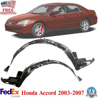 Front Fender Liner Left Driver & Right Passenger Side For 2003-2007 Honda Accord