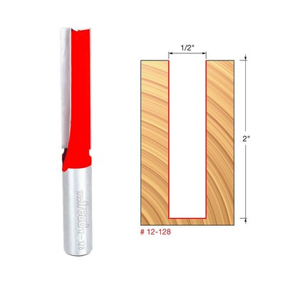 Freud 12-128 1/2-inch (Dia.) Double Flute Straight Bit with 1/2-inch Shank