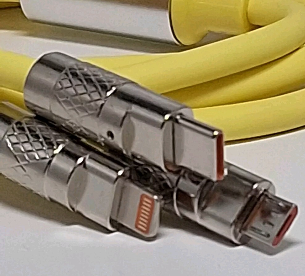 Sonilco 120W Super Fast Charging Cable For iPhone Samsung USB-C Micro Cord 4ft 