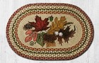 BRAIDED RUG--20" X 30" Oval 100% Jute Rug--AUTUMN LEAVES