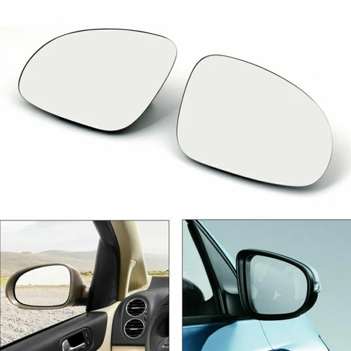 2PC Rearview Mirror Glass Heated W/Holder For VW Golf GTI Jetta MK5 Passat B6#