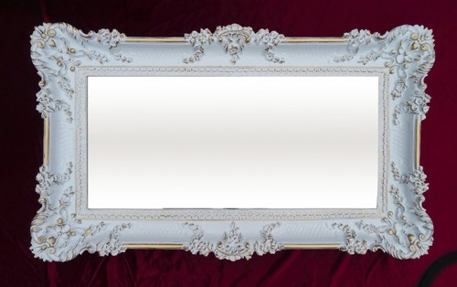 XXL WANDSPIEGEL SILBER 96x57 ANTIK BAROCK SHABBY CHIC FLURSPIEGEL SCHMINKSPIEGEL - Picture 86 of 160