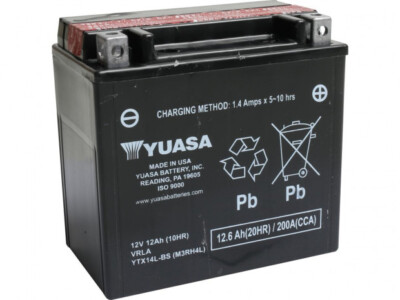 Open Box YUASA Dynavolt Ytx14L-Bs Motorcycle Battery YB2.5LC