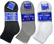 New 3-12 Pairs Mens Diabetic Ankle Quarter Socks Cotton Circulation Edema Loose