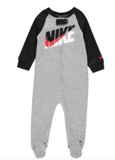 Nike Baby Romper Gray Black Size 0-3 Months 50-60cm New with Tag