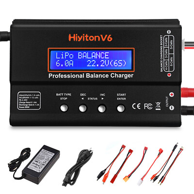 Balance Charger Discharger 1-6S Digital Battery Pack Charger for NiMH/NiCD/Li-PO