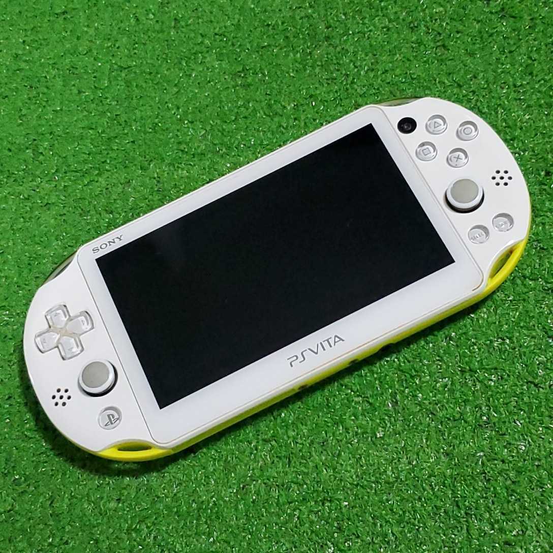 Good】SONY PS Vita Wi-Fi Console PCH-2000 ZA13 White/ Lime Green