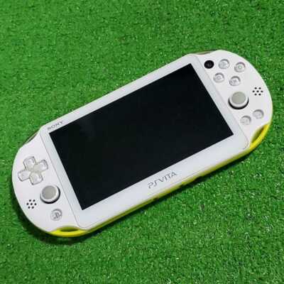 Good】SONY PS Vita Wi-Fi Console PCH-2000 ZA13 White/ Lime Green