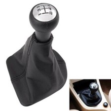 Perilla de cambio de marchas 5 velocidades + bota de cambio cuero PU negro para CITROEN C3 C4 C5 XSARA