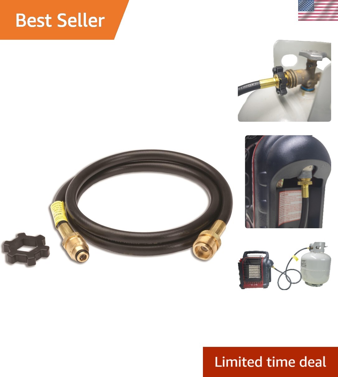 5-foot Propane Hose Assembly