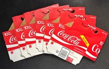 Vintage NOS Coca-Cola Coke 6 Pack cardboard Carrier for 10 ounce Bottles QTY !