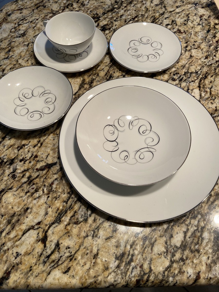 Style House Fine China 77 Pc Set ”RHYTHM” Pattern 12 Place