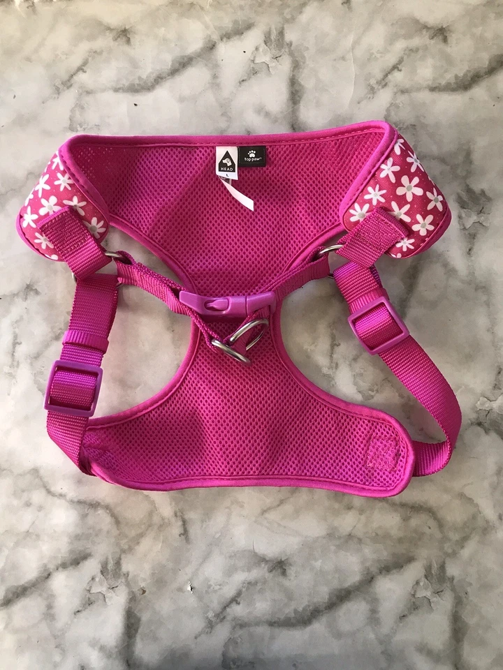 Top Paw COMFORT SOFT MESH Pet Vest DOG Harness PINK FLORAL Size Large 28in-34in - Image 2 of 3
