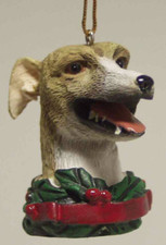 GREYHOUND DOG HEAD RESIN ORNAMENT 2"
