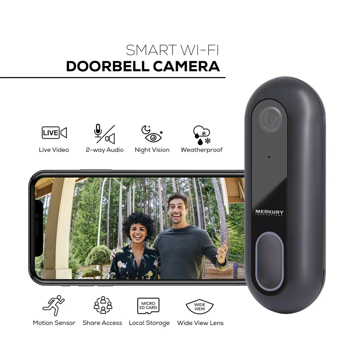 Merkury smart wifi doorbell cheap camera