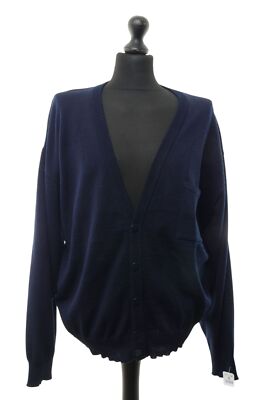 März Herren Cardigan Strickjacke 58 blau dunkelblau V-Ausschnitt