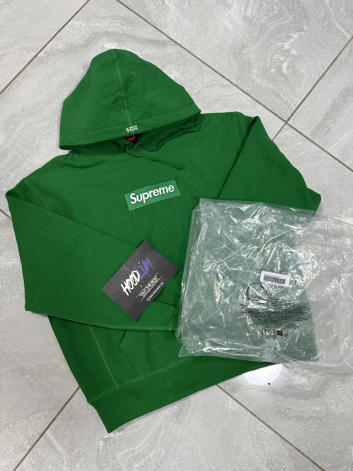 PRÊT À ÊTRE EXPÉDIÉ ✅   Logo Supreme Box à capuche 2024   TAILLE PETIT VERT