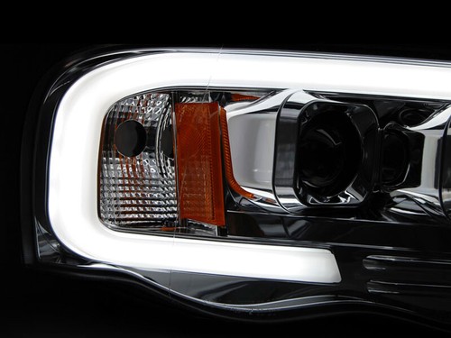 faros para Dodge Ram 2002 2003 2004 2005 2006 tubo luz cromo LHD - Picture 4 of 6