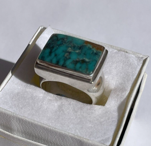 Chrysocolla Ring - size 8 Chrysocolla & Sterling Silver - Claudia Agudelo Exex