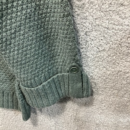 Maglione Talbots donna 2x lana di alpaca maglia cavo verde salvia collo lungo - Foto 7 di 7