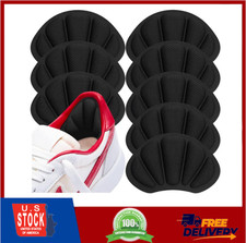 Shoe Heel Inserts, 8 Pcs Mesh Self-Adhesive Heel Cushion Pads for Back, Black