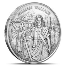 1 oz Legendary Warriors William Wallace Silver Round (New) 73.93 per troy oz