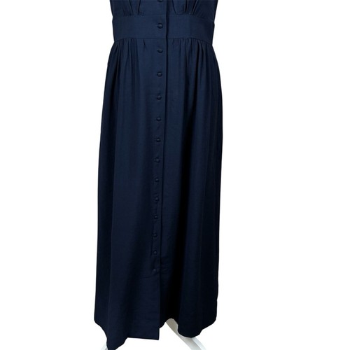 Pomander Place Dress Womens M Blue Noelle Sleeveless Button Front Maxi Lined - Picture 4 of 10