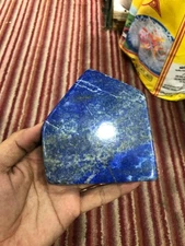 Rare 640g Natural Stone Polish Madani Lapis Lazuli With Pyrite Crystal Specimen