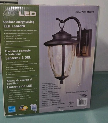 ALTAIR LIGHTING AL-2161 OUTDOOR LED LANTERN DUSK TO DAWN TECHNOLOGY, NEW IN BOX - Image 1 of 4