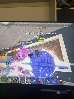 Steal a Brainrot Roblox | Rainbow La Vacca Saturno with Firework