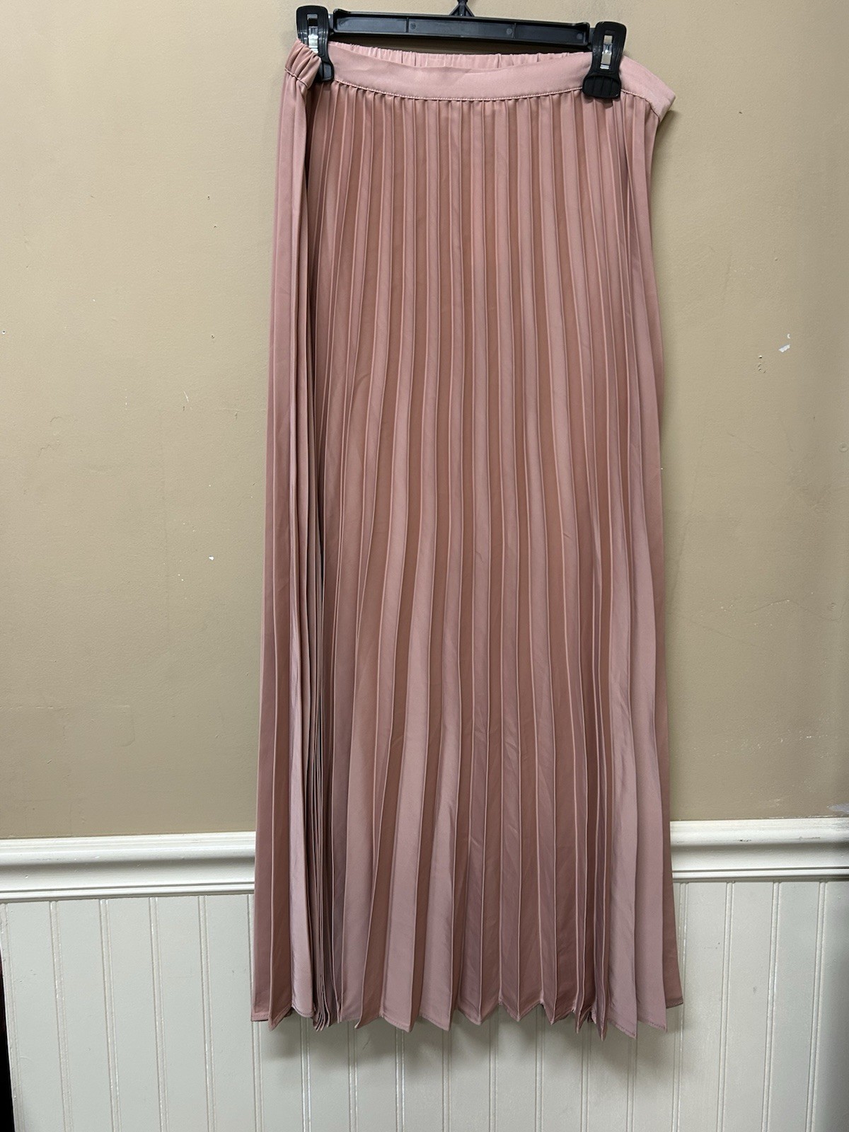 Joie Women Maxi Pleated Skirt Pink Polyester Size L NWT