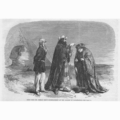 THEATER German Reed's Entertainment at Gallery of Illustration - Old Print 1864
