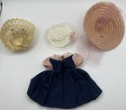 LOT Vintage Madame Alexander Cissette 1950s Tagged Dress 3 Hats Chin Straps Band — photo 2