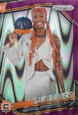 2025 Panini WNBA Prizm Saniya Rivers RC Purple Seismic Rookie 118/175 Sun