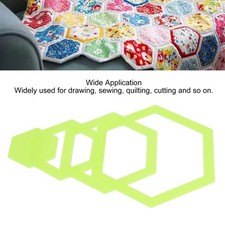 Quilting Hex Template 4PCS Set Compact Hex Quilting Ruler For Drawing