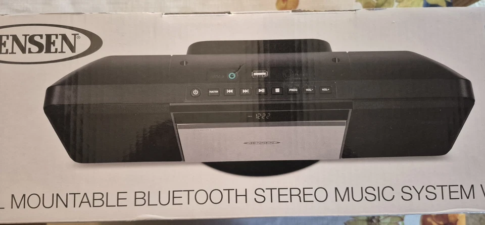 Sistema de música montable en pared JENSEN® Bluetooth® con reproductor de CD y radio AM/FM, J Foto 2 de 3