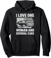Funny I Love One Woman And Several Cars Mechanic Unisex Hooded Sweatshirt