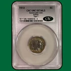 1913 Type 1 Buffalo Nickel CAC UNC Uncirculated Coin, Questionable Color #38910