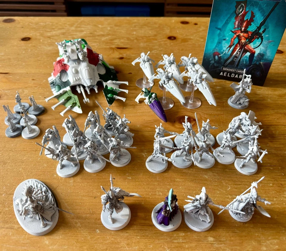 Lote Ejército Aeldari - ~850 puntos, Warhammer 40K Eldar Lote de Trabajo Paquete Foto 2 de 4