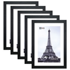 VCK 13x19 In Poster Frame Black Wood with Plexiglass Set of 5 Picture Frames ...