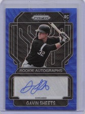 2022 Panini Prizm #RA-GS Gavin Sheets Rookie Autographs White Wave Prizm #/50