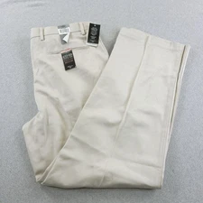 Dockers Pleated Pants Mens 36x32 Beige Essential Khaki Classic Fit D3 Never-Iron