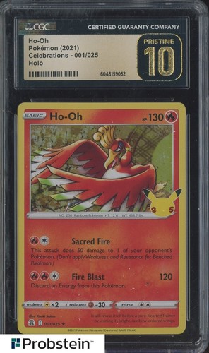 2021 Pokemon Celebrations #001 Ho-Oh Holo CGC 10 PRISTINE