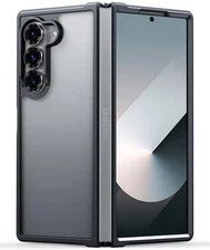 Translucent Matte Slim Lightweight Military Grade Case for Galaxy Z-Fold 6 (Blac