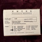 EMTEK 8070 BELMONT Door Knob Plate Lock Set Satin Nickel  — photo 1