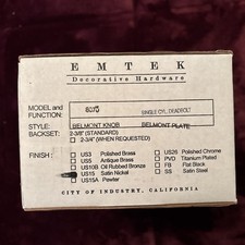 EMTEK 8070 BELMONT zestaw zamków do drzwi satynowy nikiel 